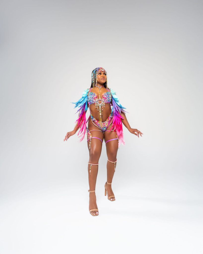 BACKLINE W/ FEATHERED SHOULDER PIECE